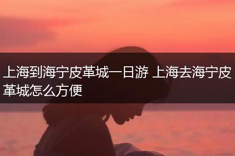 上海到海宁皮革城一日游 上海去海宁皮革城怎么方便