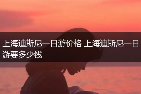 上海迪斯尼一日游价格 上海迪斯尼一日游要多少钱