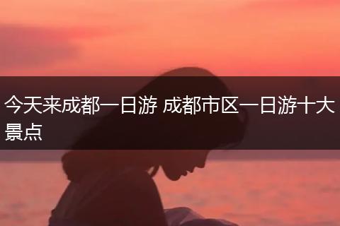 今天来成都一日游 成都市区一日游十大景点