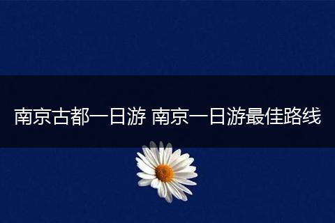 南京古都一日游 南京一日游最佳路线