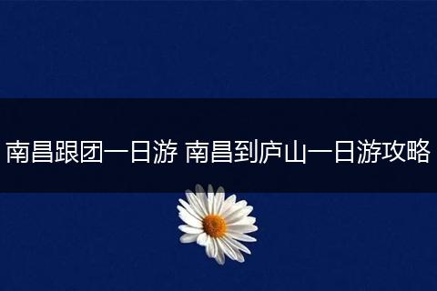 南昌跟团一日游 南昌到庐山一日游攻略