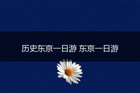 历史东京一日游 东京一日游