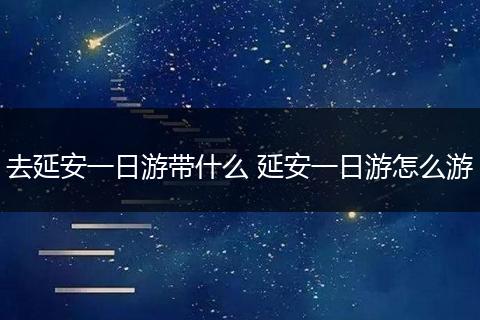 去延安一日游带什么 延安一日游怎么游