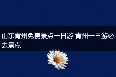 山东青州免费景点一日游 青州一日游必去景点