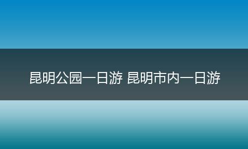昆明公园一日游 昆明市内一日游