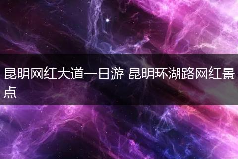 昆明网红大道一日游 昆明环湖路网红景点
