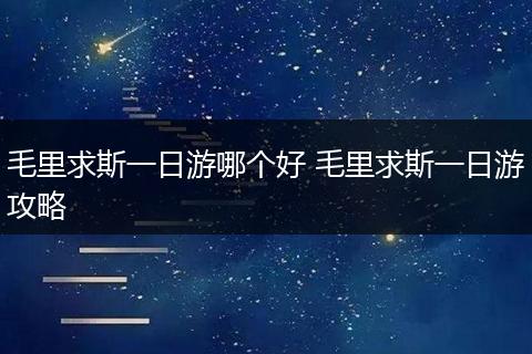毛里求斯一日游哪个好 毛里求斯一日游攻略