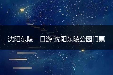 沈阳东陵一日游 沈阳东陵公园门票