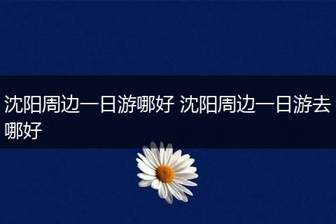 沈阳周边一日游哪好 沈阳周边一日游去哪好