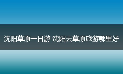 沈阳草原一日游 沈阳去草原旅游哪里好
