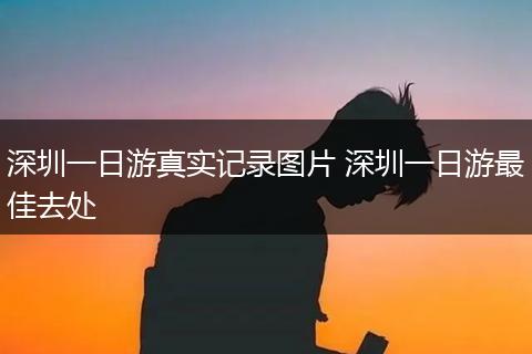 深圳一日游真实记录图片 深圳一日游最佳去处