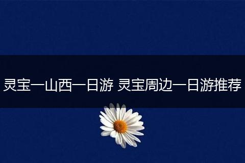 灵宝一山西一日游 灵宝周边一日游推荐