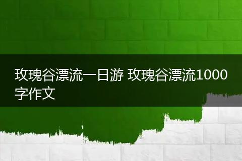 玫瑰谷漂流一日游 玫瑰谷漂流1000字作文