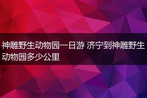 神雕野生动物园一日游 济宁到神雕野生动物园多少公里