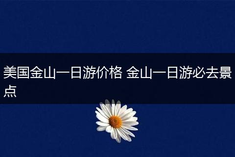美国金山一日游价格 金山一日游必去景点