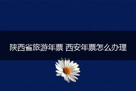 陕西省旅游年票 西安年票怎么办理