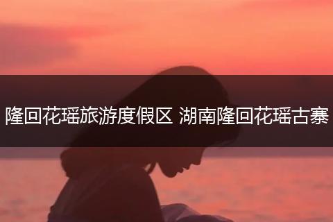 隆回花瑶旅游度假区 湖南隆回花瑶古寨