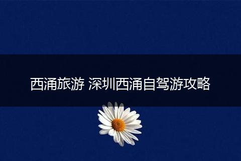 西涌旅游 深圳西涌自驾游攻略