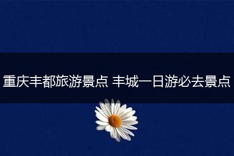 重庆丰都旅游景点 丰城一日游必去景点