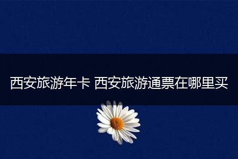 西安旅游年卡 西安旅游通票在哪里买