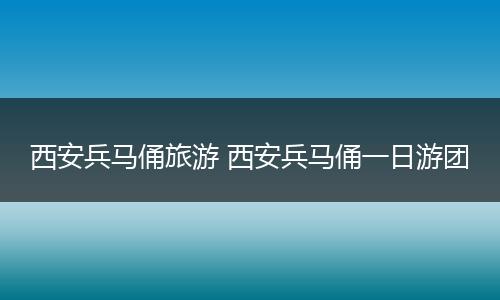 西安兵马俑旅游 西安兵马俑一日游团