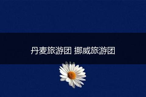 丹麦旅游团 挪威旅游团