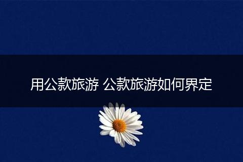 用公款旅游 公款旅游如何界定