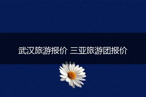 武汉旅游报价 三亚旅游团报价