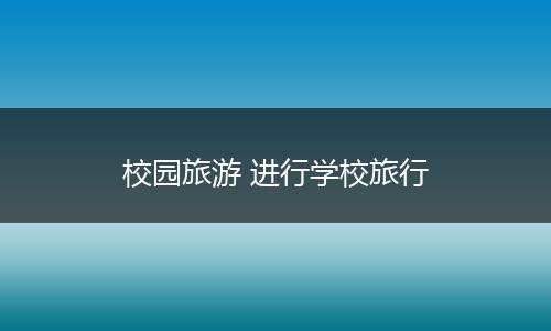 校园旅游 进行学校旅行