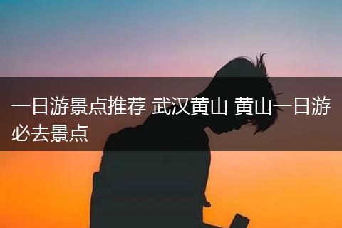 一日游景点推荐 武汉黄山 黄山一日游必去景点