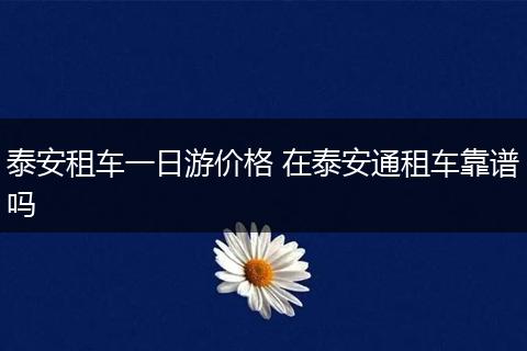 泰安租车一日游价格 在泰安通租车靠谱吗