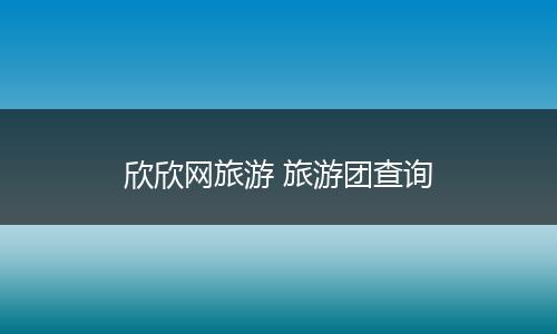 欣欣网旅游 旅游团查询