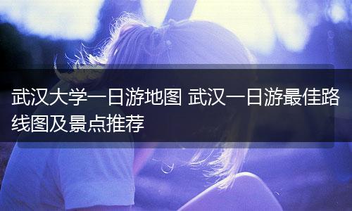 武汉大学一日游地图 武汉一日游最佳路线图及景点推荐