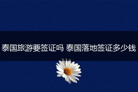 泰国旅游要签证吗 泰国落地签证多少钱