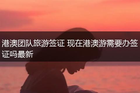 港澳团队旅游签证 现在港澳游需要办签证吗最新