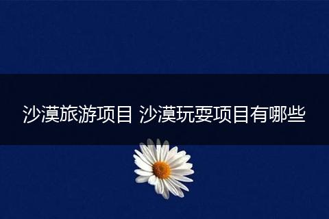 沙漠旅游项目 沙漠玩耍项目有哪些