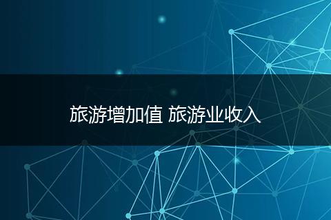 旅游增加值 旅游业收入