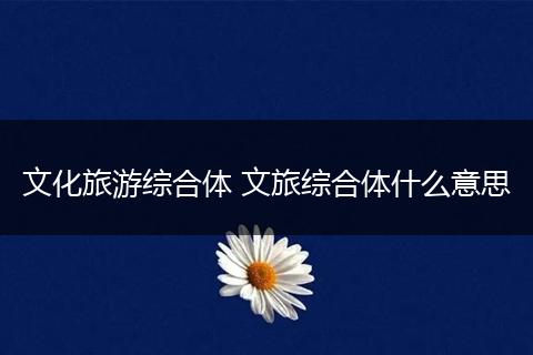 文化旅游综合体 文旅综合体什么意思