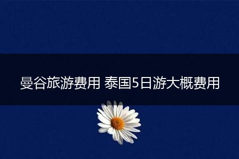曼谷旅游费用 泰国5日游大概费用