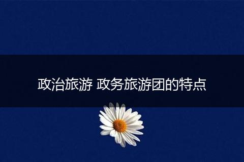 政治旅游 政务旅游团的特点