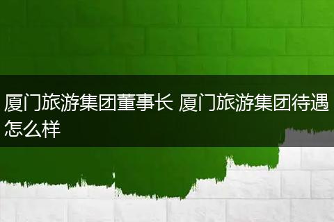 厦门旅游集团董事长 厦门旅游集团待遇怎么样