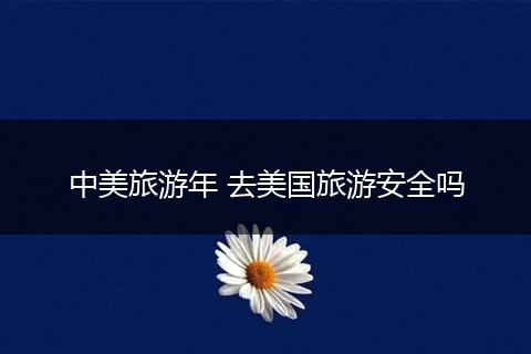 中美旅游年 去美国旅游安全吗