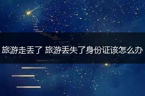旅游走丢了 旅游丢失了身份证该怎么办
