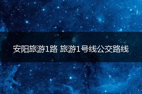 安阳旅游1路 旅游1号线公交路线