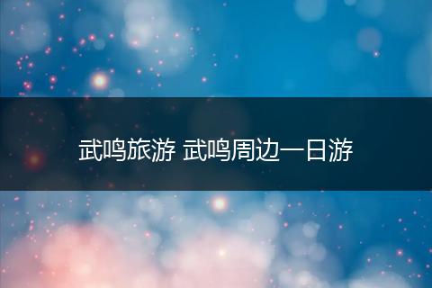 武鸣旅游 武鸣周边一日游