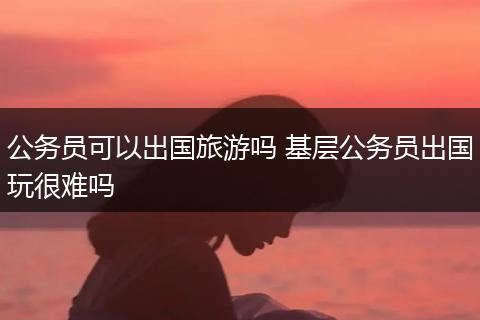 公务员可以出国旅游吗 基层公务员出国玩很难吗