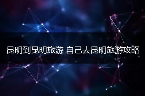 昆明到昆明旅游 自己去昆明旅游攻略