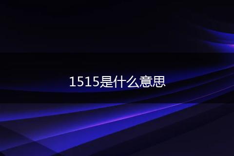 1515是什么意思