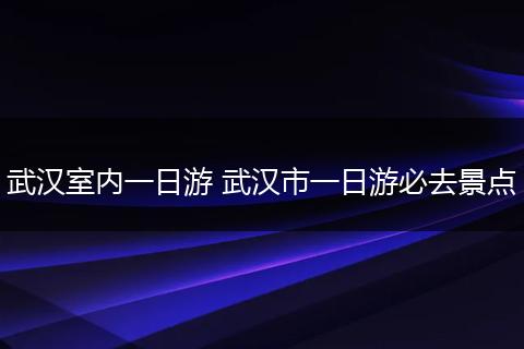 武汉室内一日游 武汉市一日游必去景点