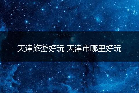 天津旅游好玩 天津市哪里好玩